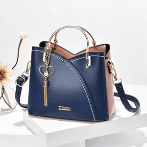 Women's Leather Patchwork Handbag