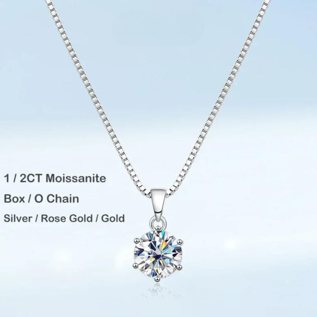 Moissanite Pendant Necklace