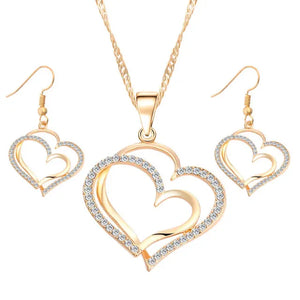 3-Piece Heart-Shaped Jewellery Set