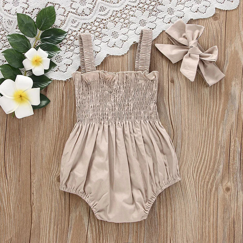 Baby Girl Sleeveless Jumpsuit Outfit