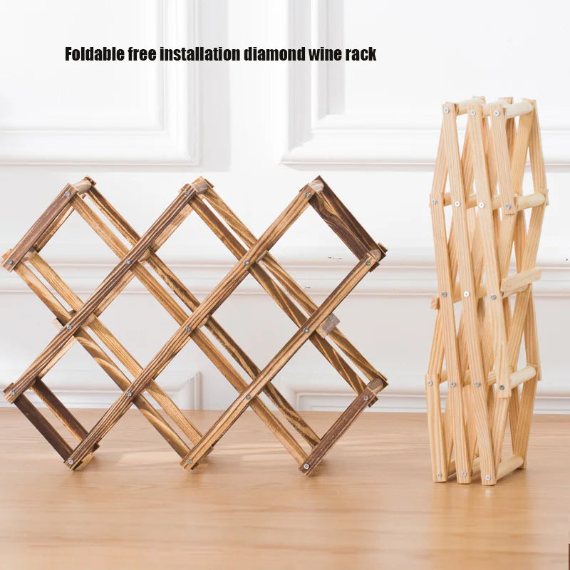 Foldable Wooden Wine Rack