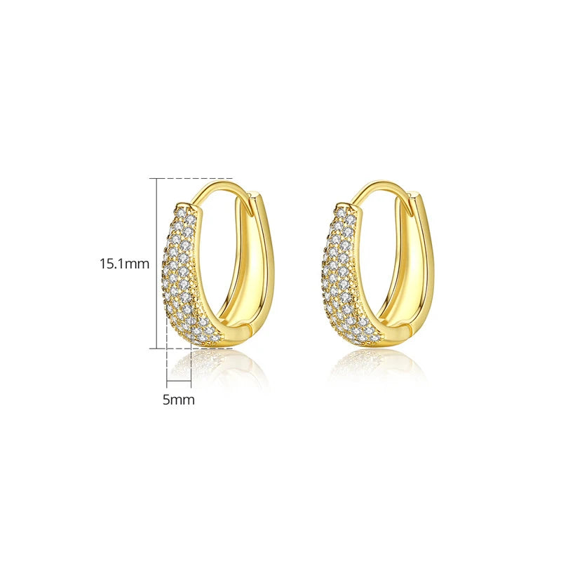 Ellipse Hoop Earrings For Women