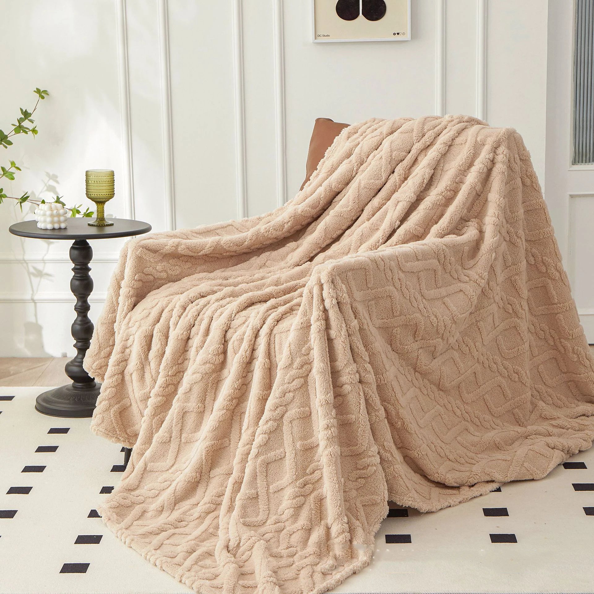 Winter Warm Sherpa Soft Sofa Blanket