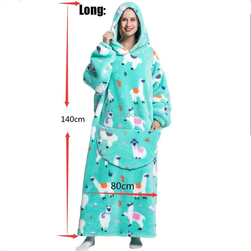 2024 New Oversized TV Wearable Hoodie Blanket