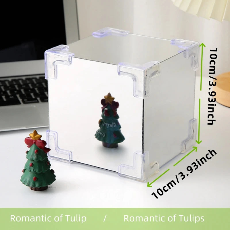 DIY Tulip Mirror Cube Lamp