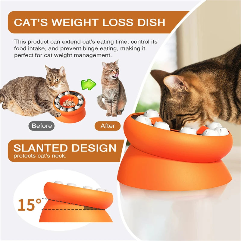 Cat Food Bowl Puzzle Toy