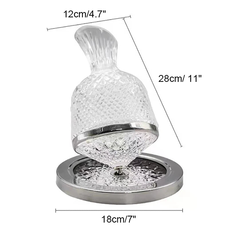 High Grade Crystal Glass 360° Rotating 1500ml Decanter Tumbler