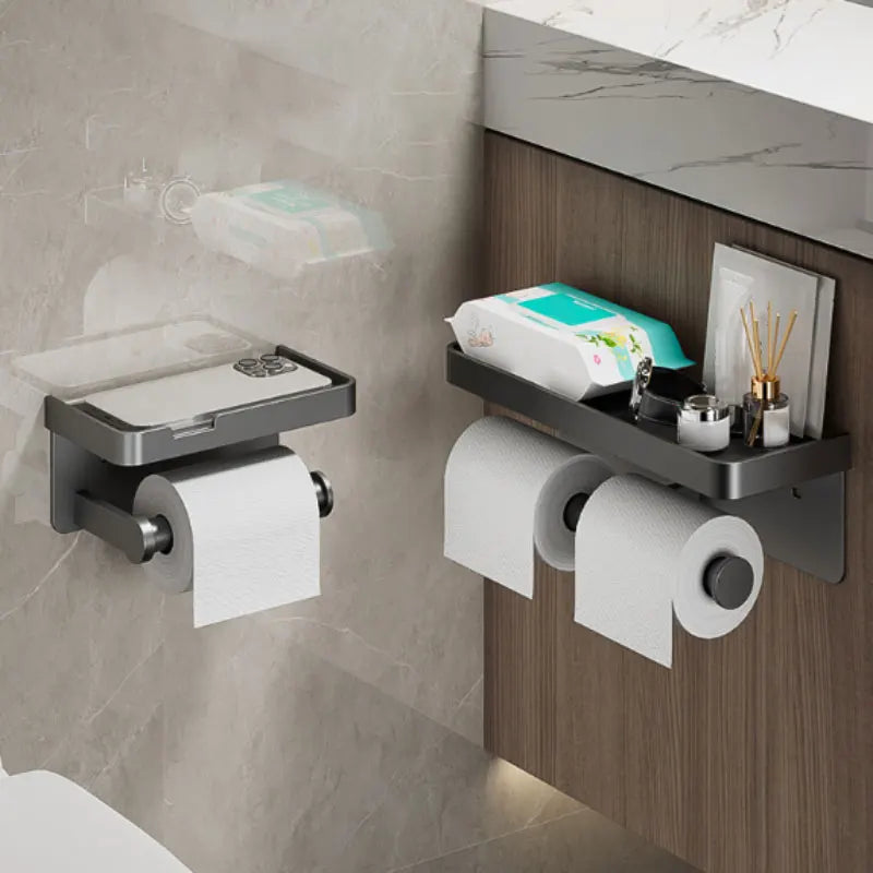 Aluminium Alloy Wall-Mounted Toilet Roll Holder