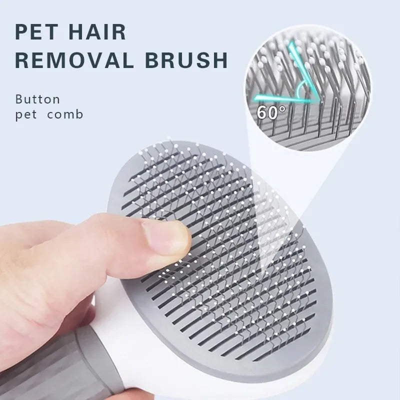 Pet Self Cleaning Hair Remover Brush