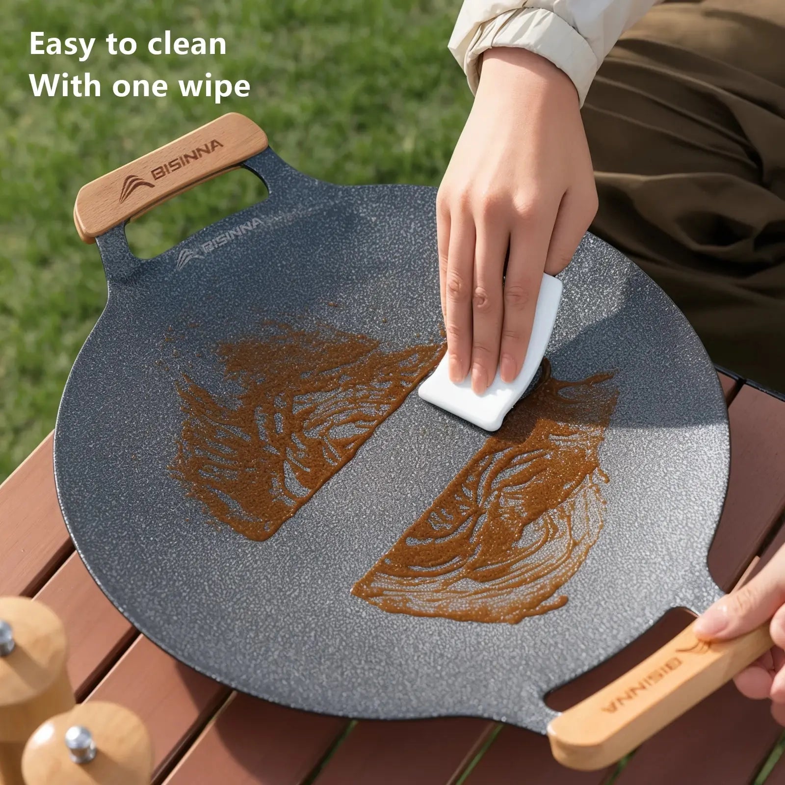 BISINNA 34cm Outdoor BBQ Grill Pan