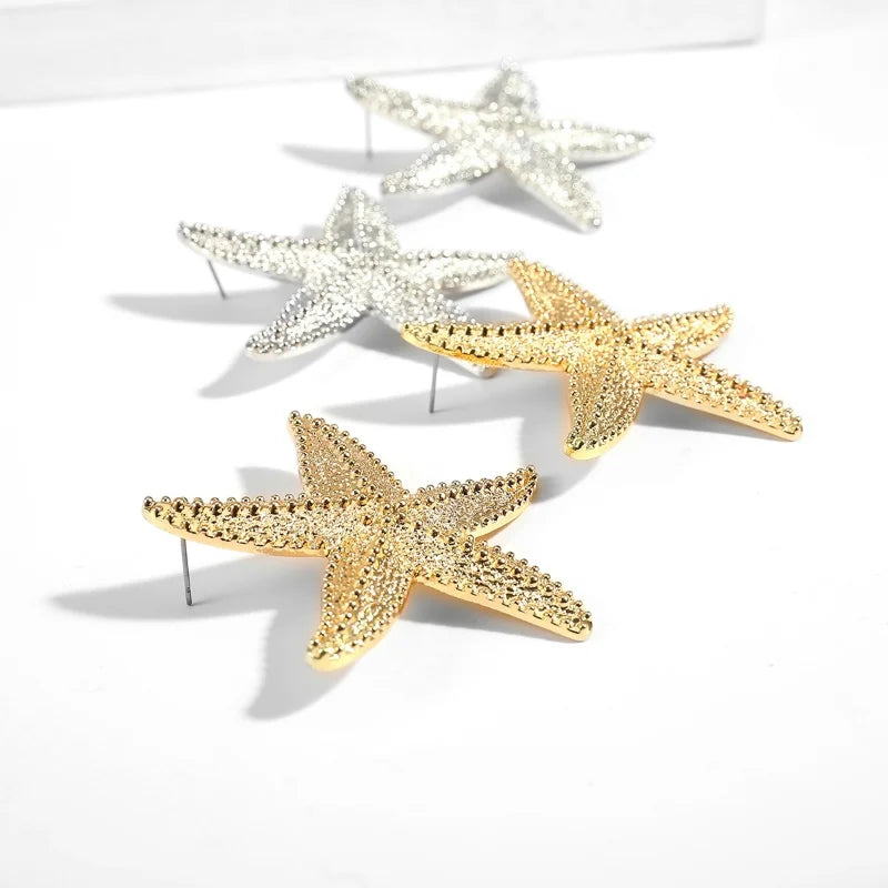 Summer Golden Starfish Earrings