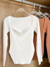 Evelyn™ Square Collar Long Sleeve Woman Sweaters