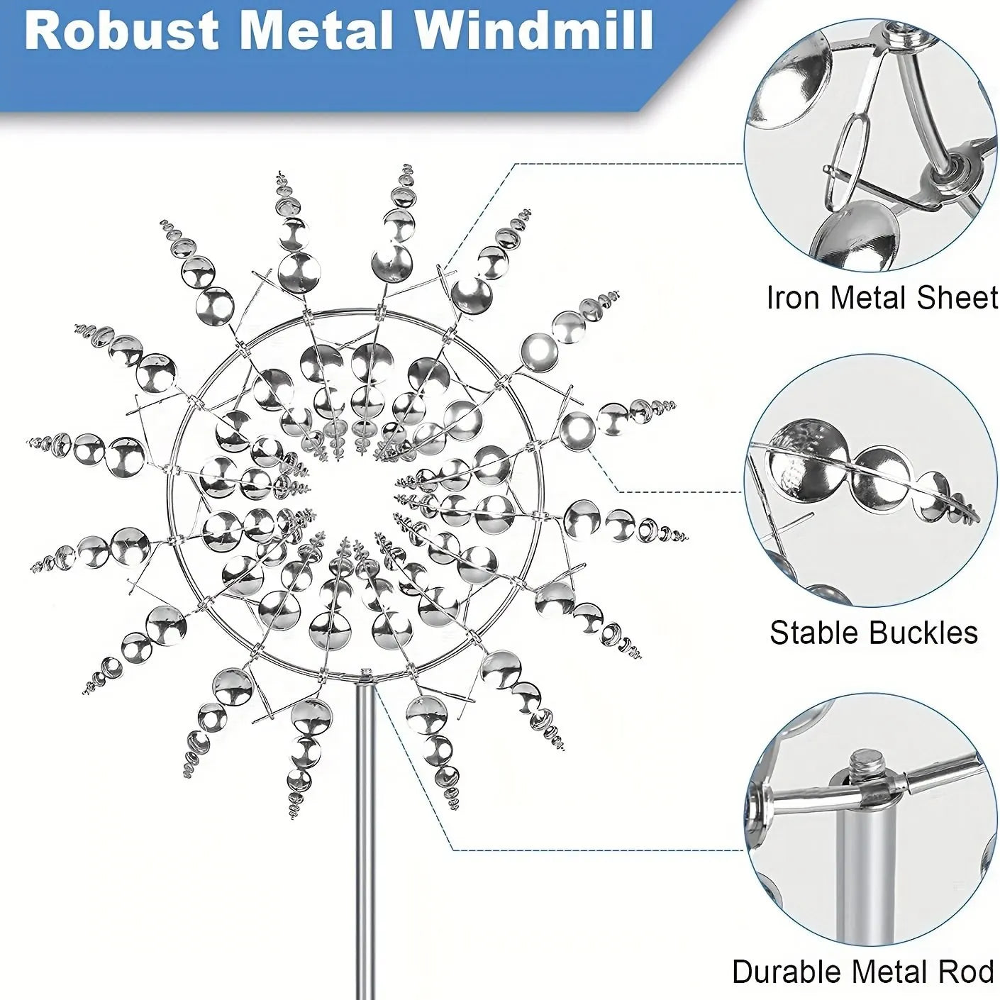 Magical Kinetic Metal Windmill