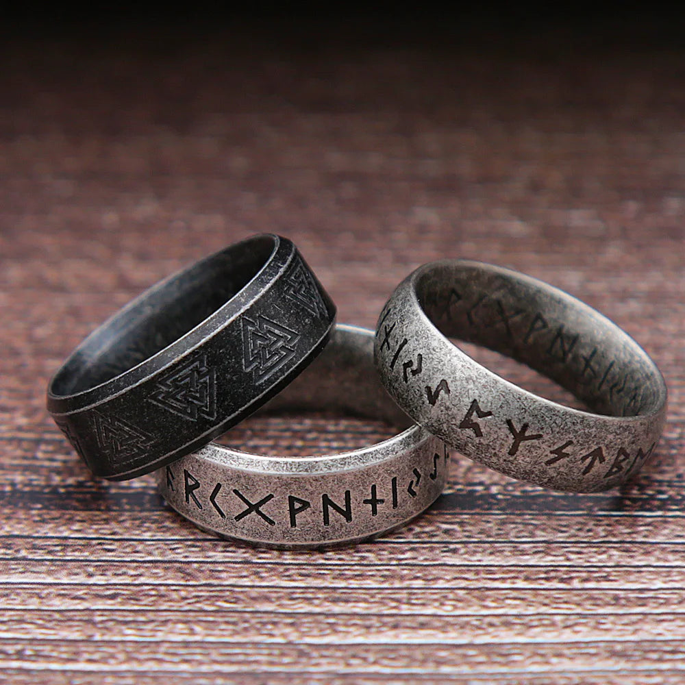 Retro Viking Rune Rings