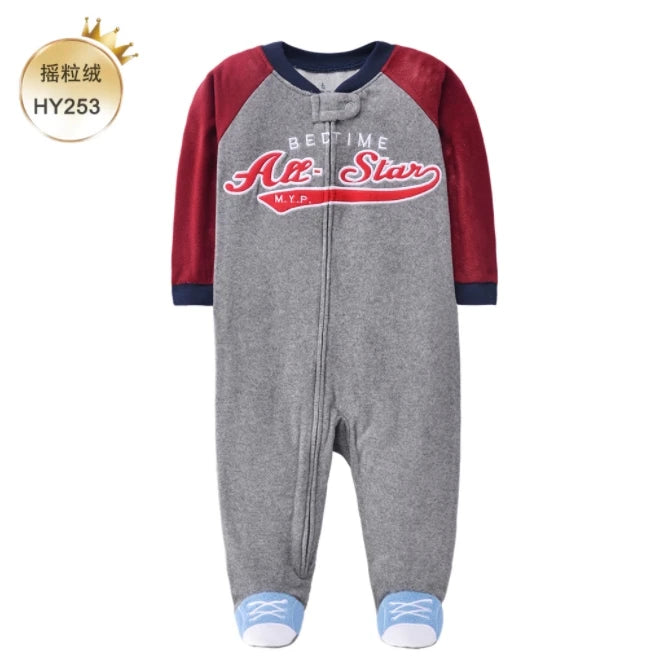 Baby Zipper Fleece One-Piece Pyjamas