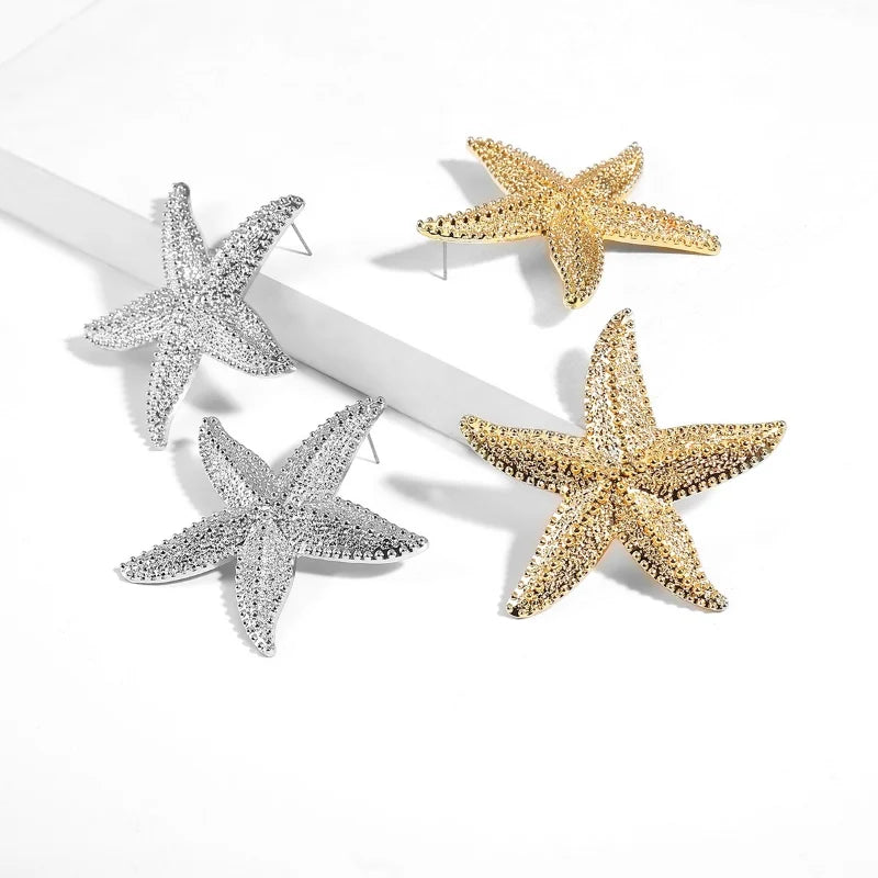 Summer Golden Starfish Earrings