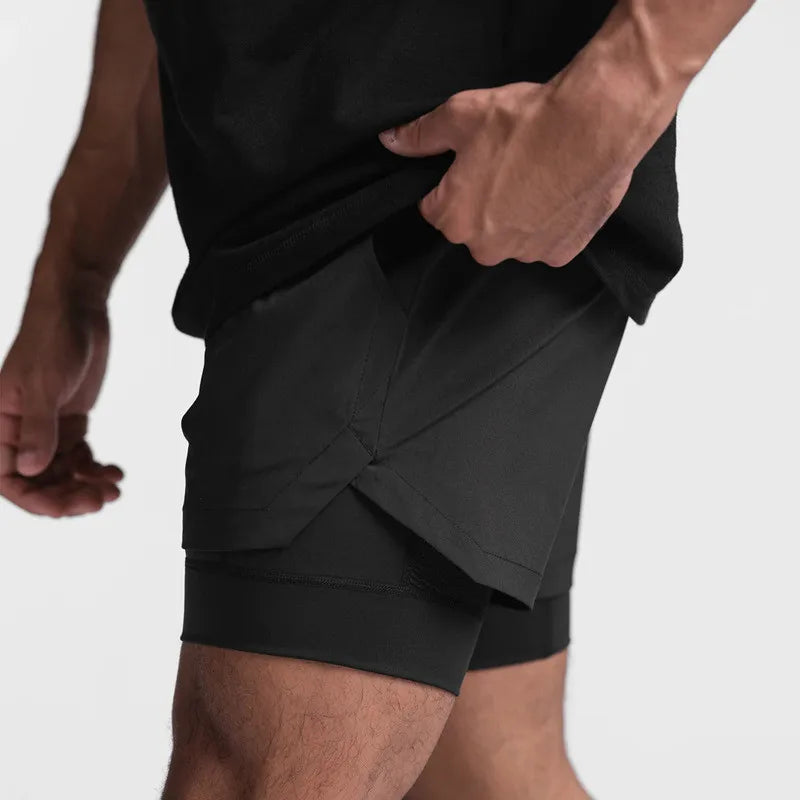 Maverick™ Double Layer Breathable Fitness Men's Sports Shorts