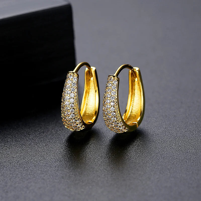 Ellipse Hoop Earrings For Women