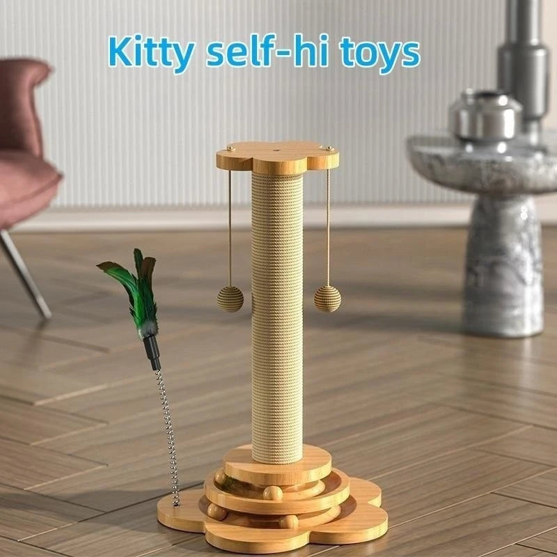 Solid Wood Cat Toy Turntable