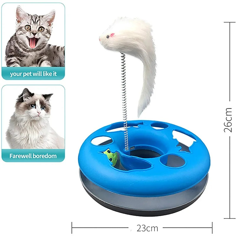 Roller Tracks Cat Toy With Teaser Mouse