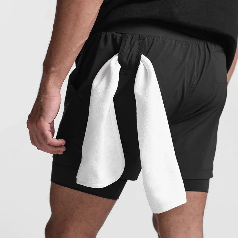 Maverick™ Double Layer Breathable Fitness Men's Sports Shorts