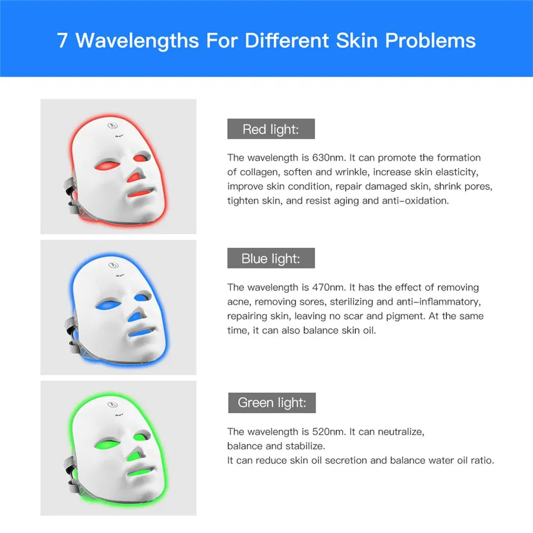 LED Red Light Therapy Face Mask