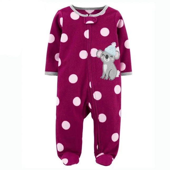 Baby Zipper Fleece One-Piece Pyjamas