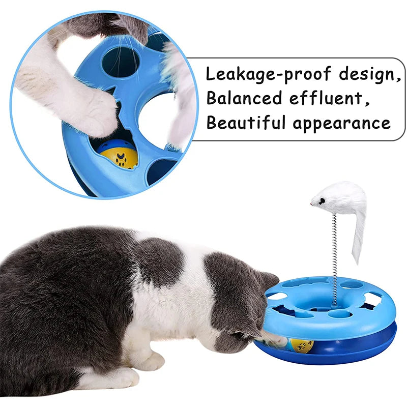 Roller Tracks Cat Toy With Teaser Mouse