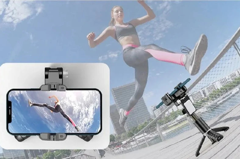 360° Rotation Gimbal Stabiliser Selfie Stick Tripod