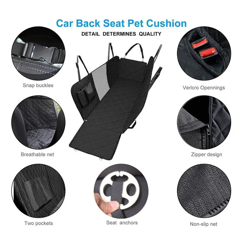 Double Zipper Car Pet Seat Pad