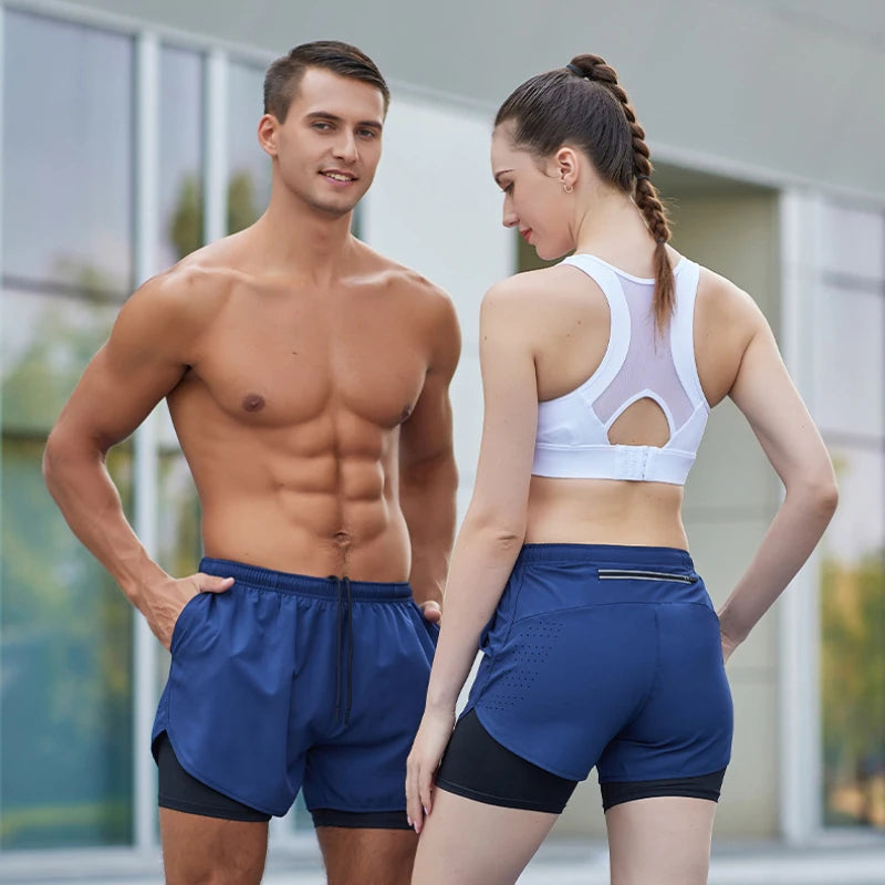 Jordan™ Fitness Quick Drying Double Layer Sports Shorts