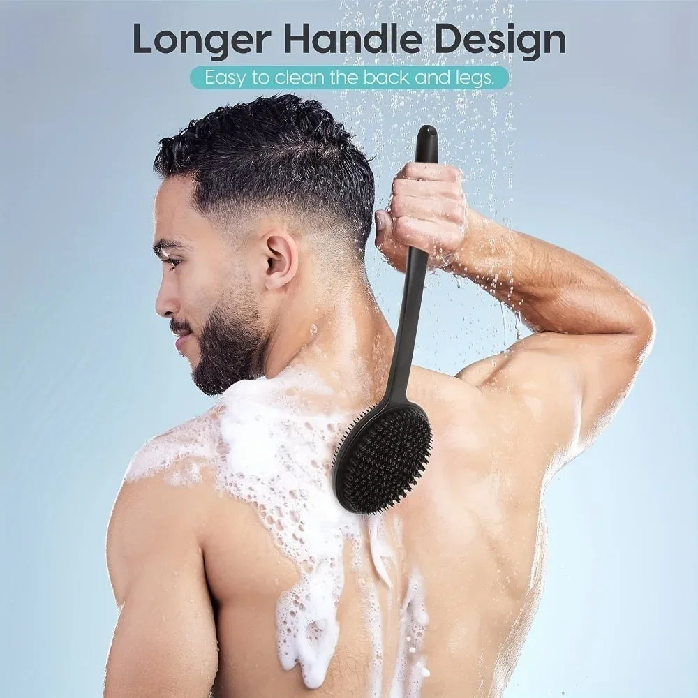 Double-Sided Silicone Long Handle Back Scrubber