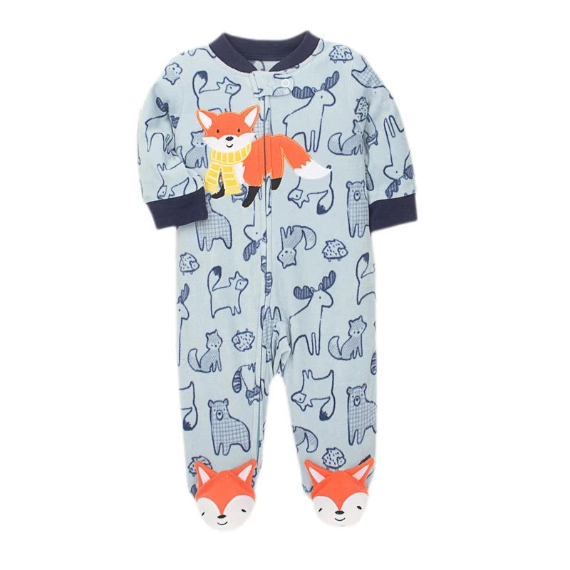 Baby Zipper Fleece One-Piece Pyjamas