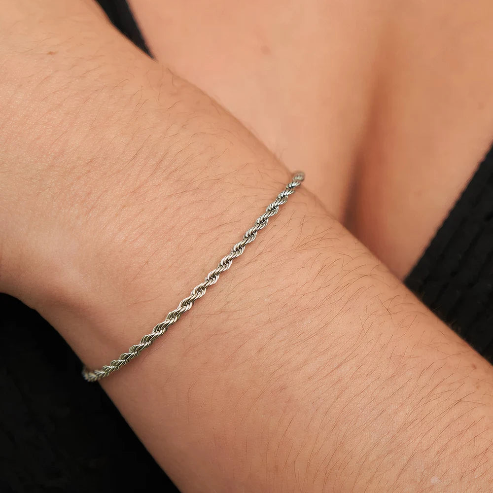 Twisted Rope Chain Bracelet