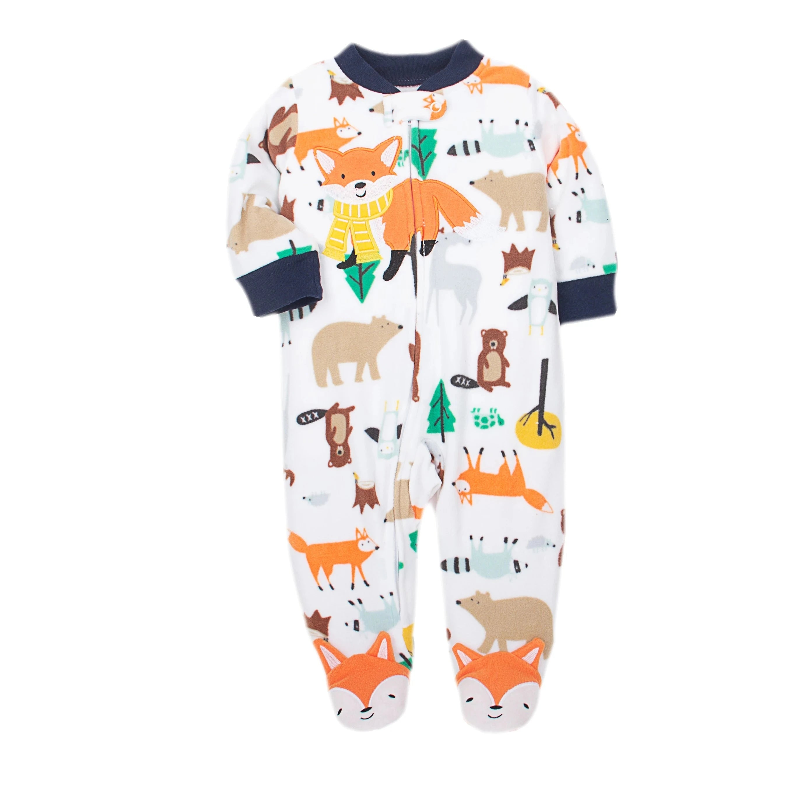 Baby Zipper Fleece One-Piece Pyjamas