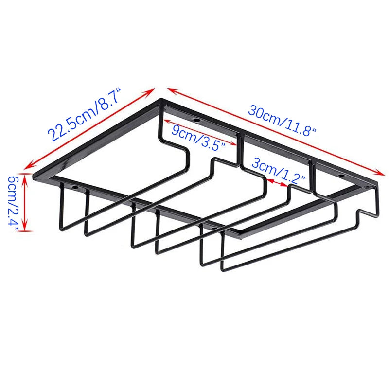 Wine Glasses Holder Stemware Hanging Rack