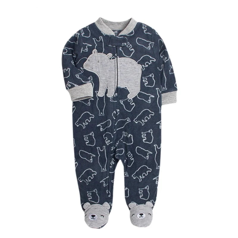 Baby Zipper Fleece One-Piece Pyjamas