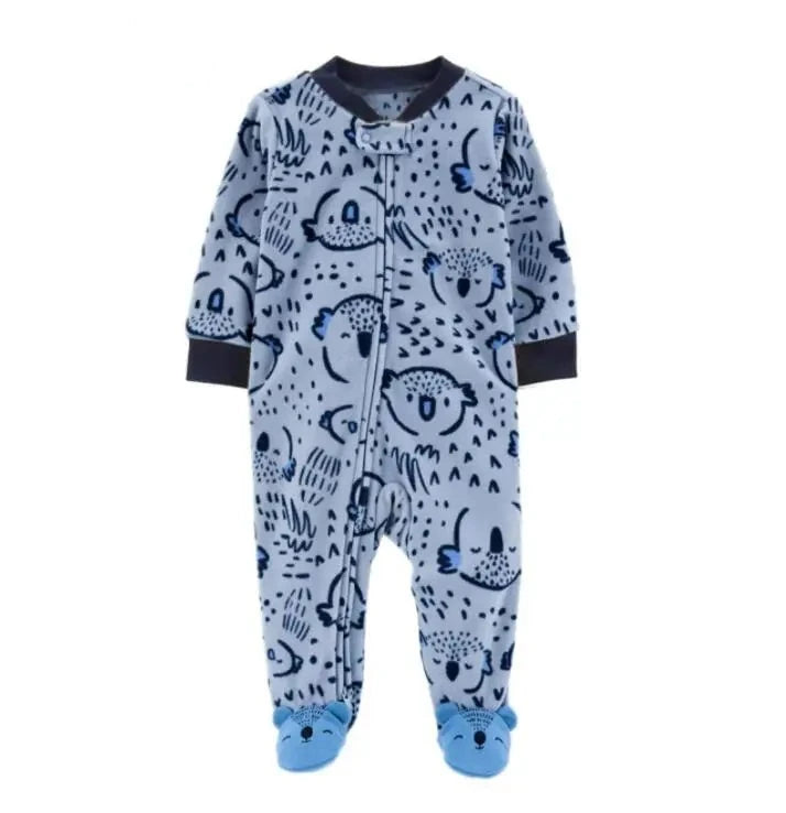 Baby Zipper Fleece One-Piece Pyjamas