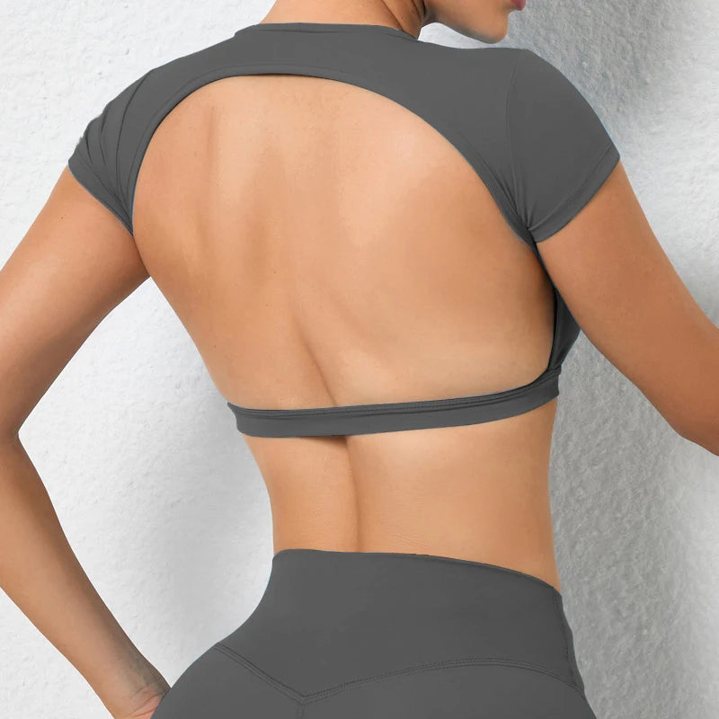 Scarlett™ Breathable Backless Workout Crop Top