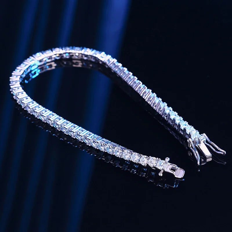 925 Sterling Silver Moissanite Bracelet