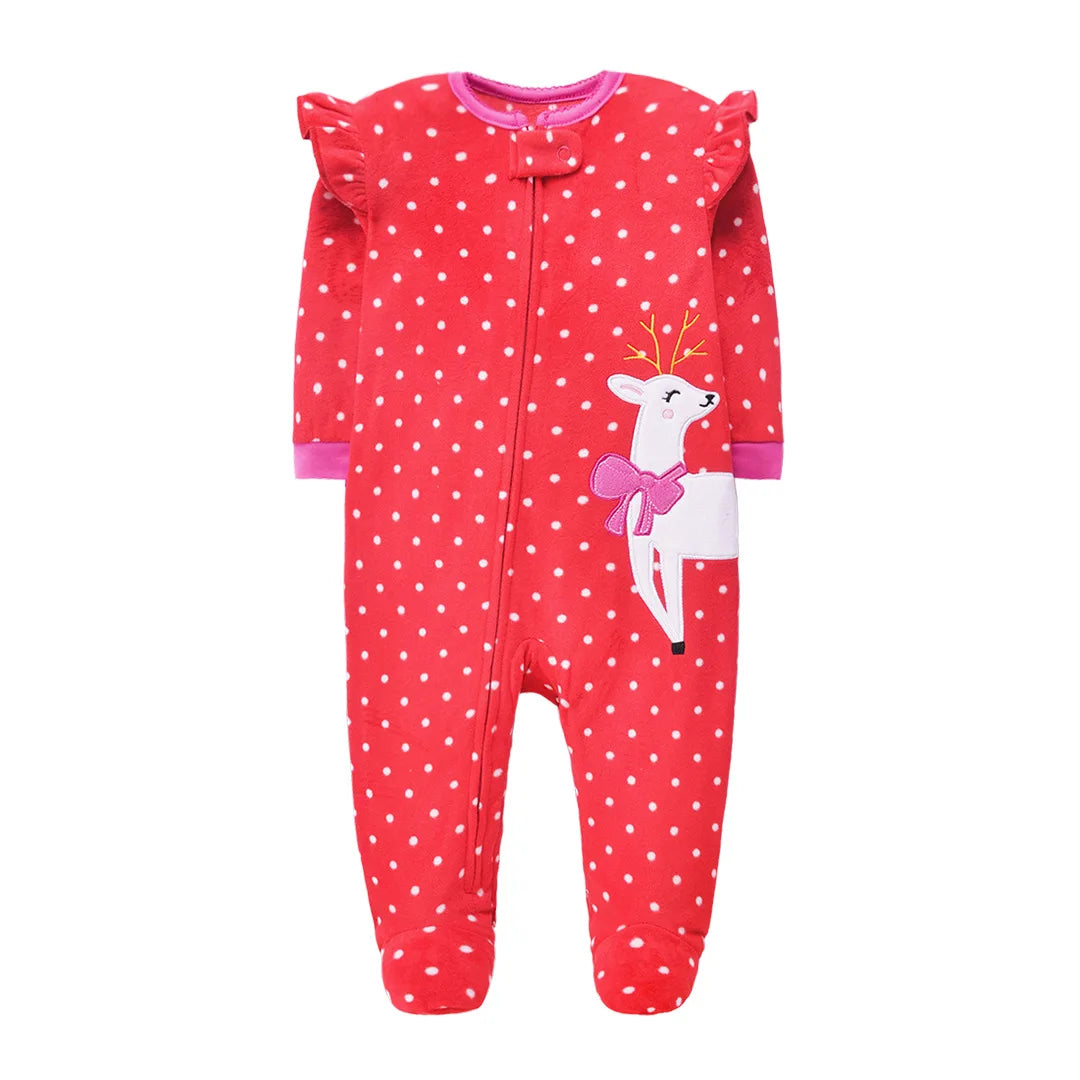 Baby Zipper Fleece One-Piece Pyjamas