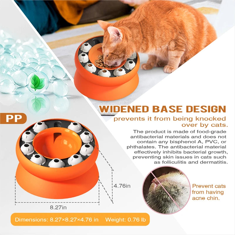 Cat Food Bowl Puzzle Toy