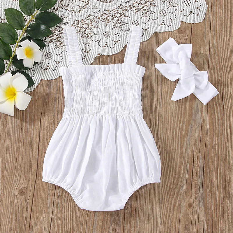 Baby Girl Sleeveless Jumpsuit Outfit