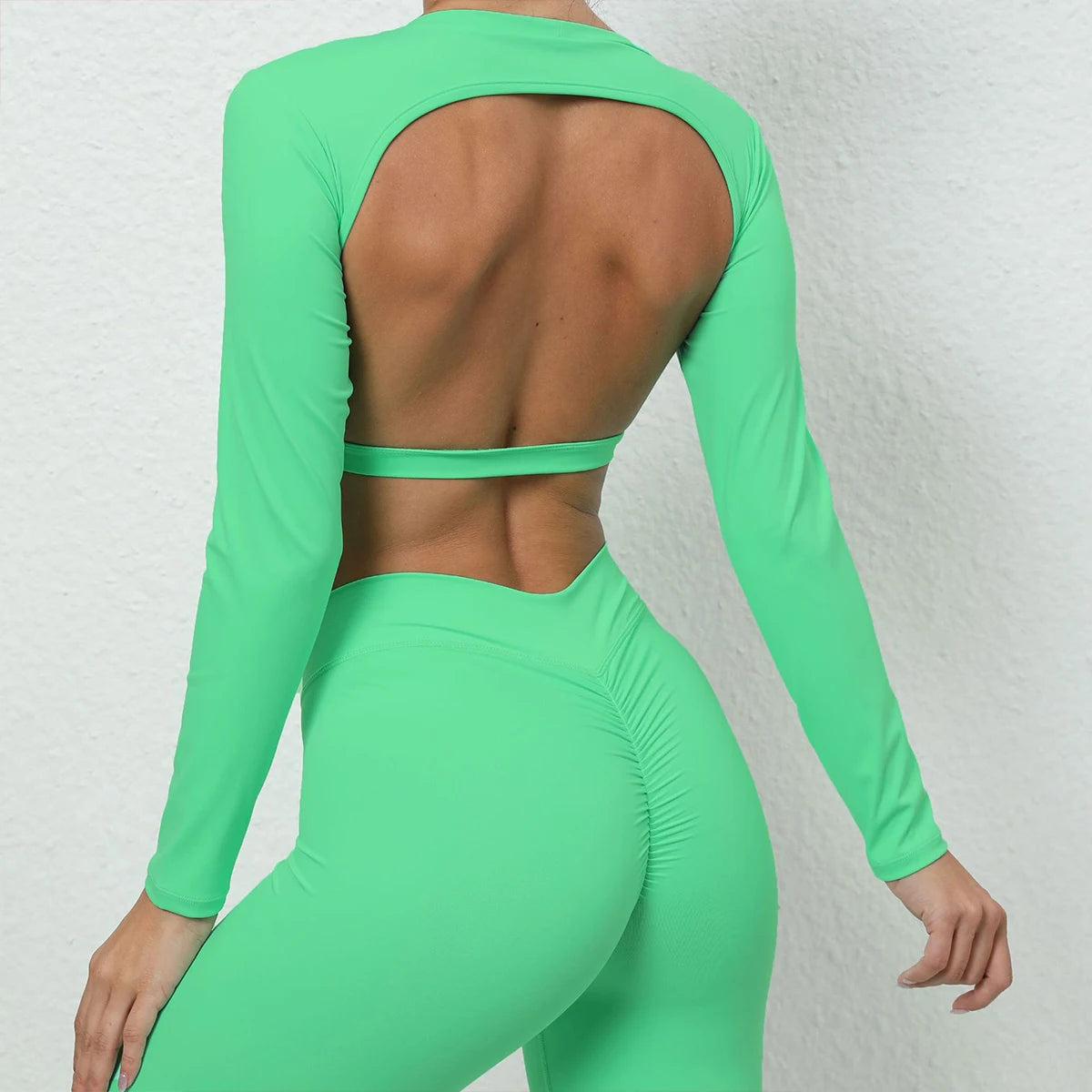 Ella™ Sexy Long Sleeve Backless Yoga Crop Top