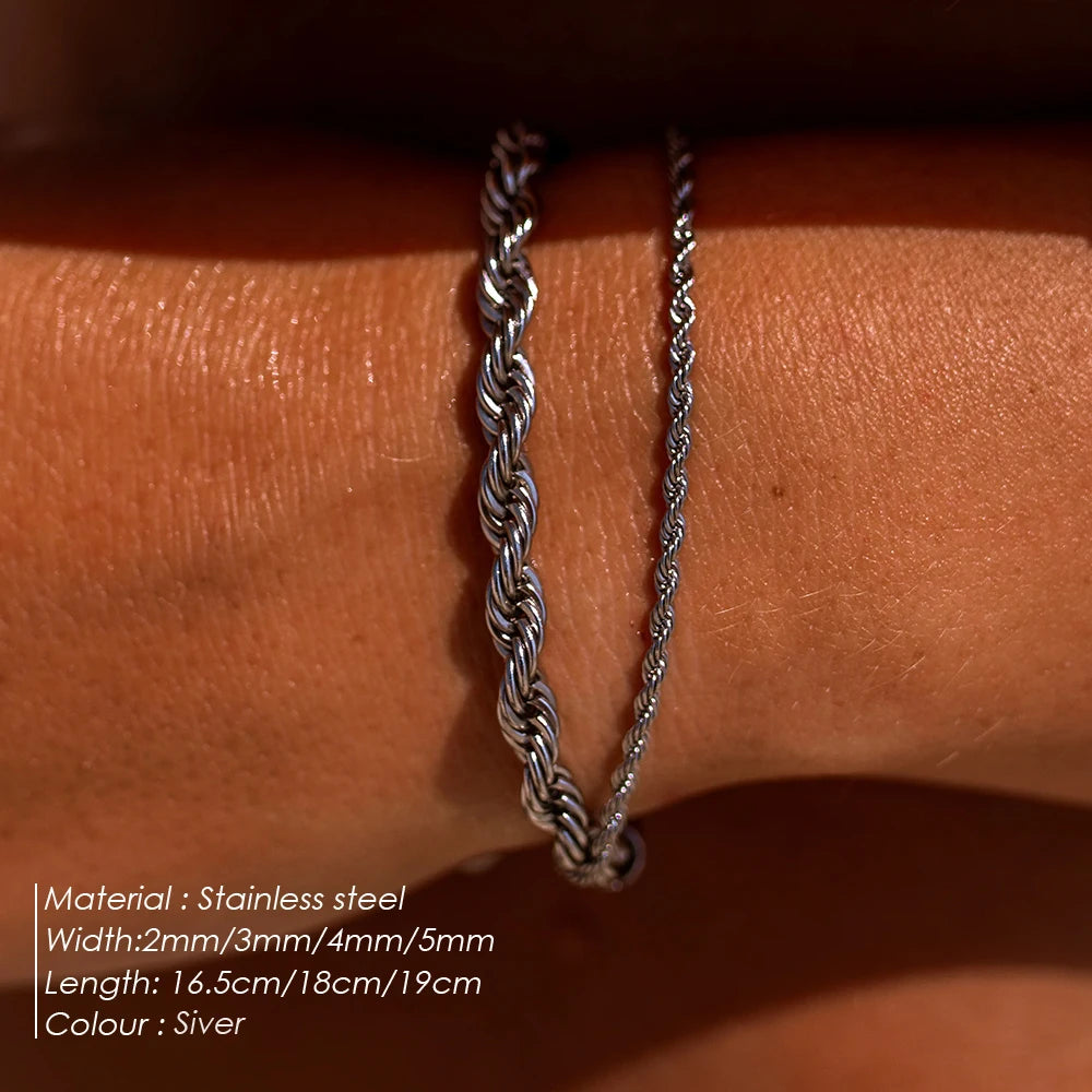 Twisted Rope Chain Bracelet