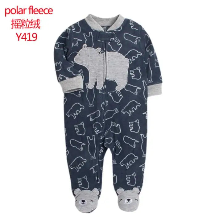 Baby Zipper Fleece One-Piece Pyjamas