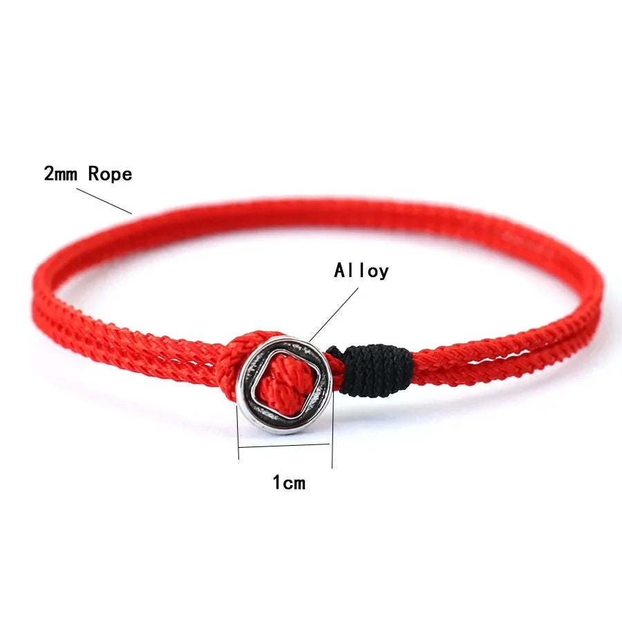 Thin Rope Lucky Amulet Charm Bracelet