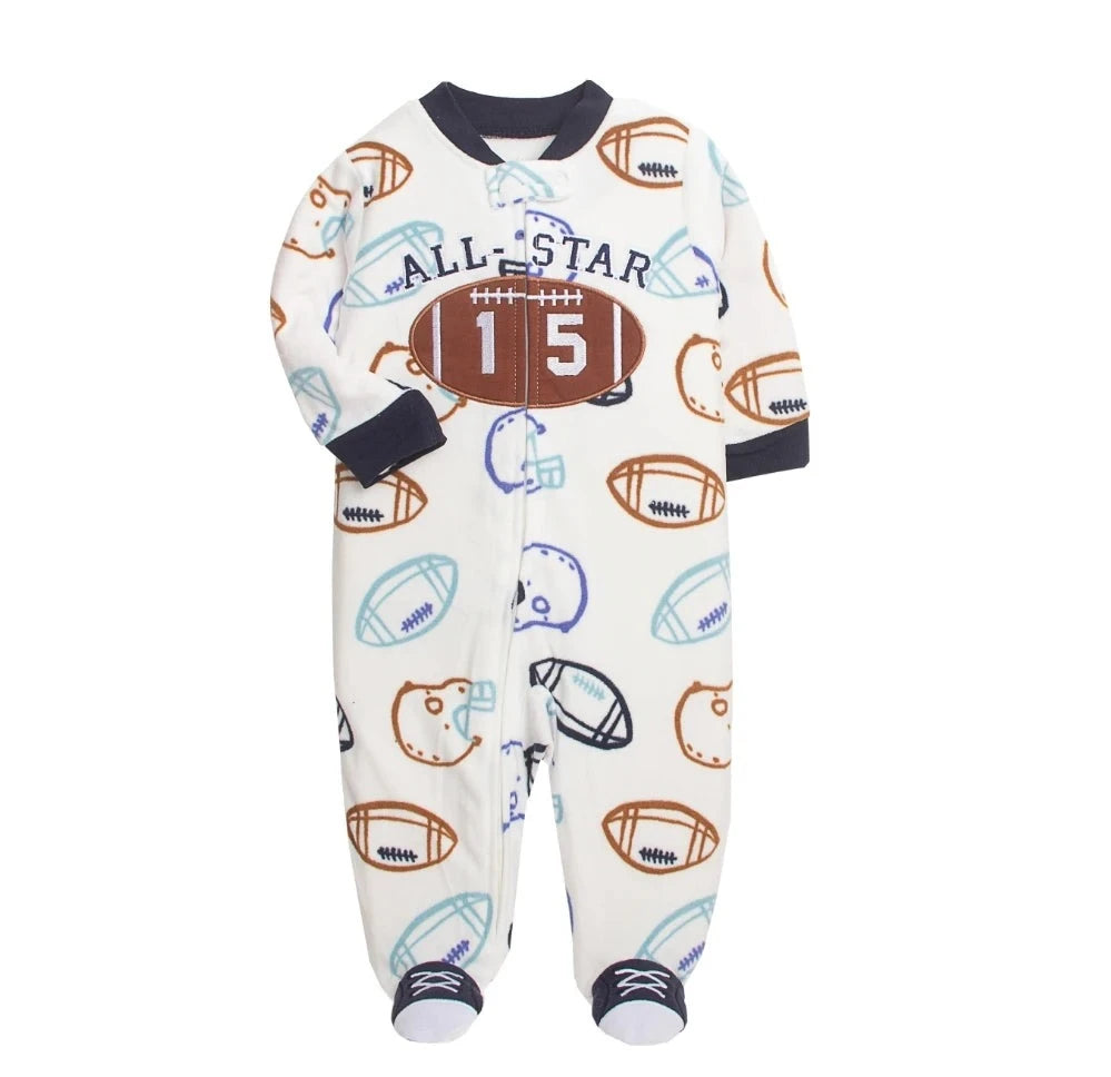 Baby Zipper Fleece One-Piece Pyjamas