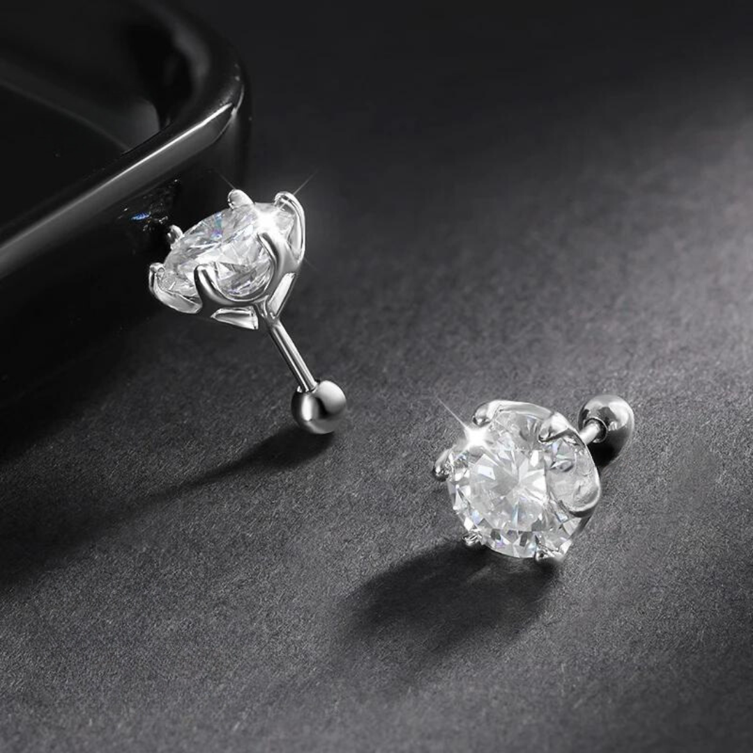 Radiant Elegance Moissanite Stud Earrings